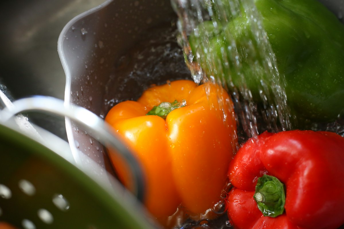 Lavage des légumes verts